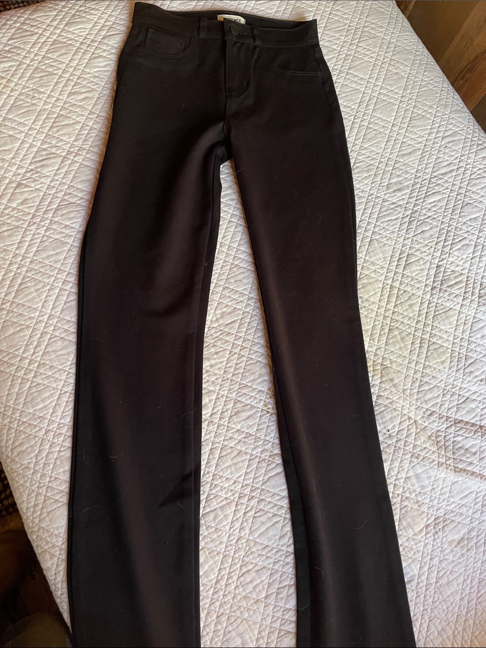L’Agence black dressy fine knit jersey pants